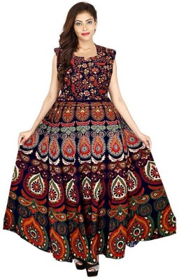 Kanishka Boutique Flared/A-line Gown(Brown)