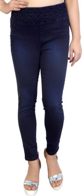 FCK-3 Dark Blue Jegging(Embroidered)