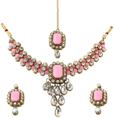 Tiank Innovation Metal, Alloy Gold-plated Pink, Gold, White Jewellery Set(Pack of 1)