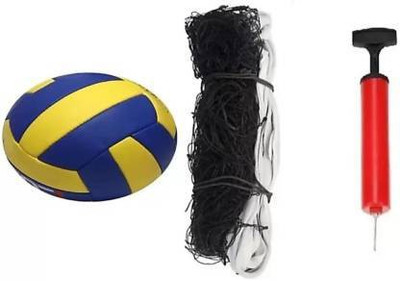 HACKERX CLASSIC AND NYLON NET BLACK WITH AIR PUMP Volleyball Kit