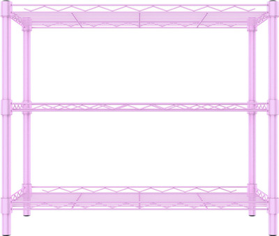 TUNEHOME Metal Open Book Shelf(Finish Color - PINK, DIY(Do-It-Yourself))