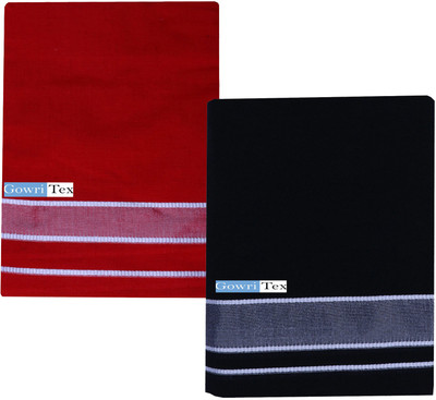 GOWRI TEX Solid Multicolor Lungi