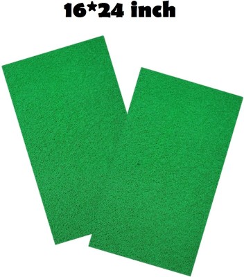 Viihaa PVC (Polyvinyl Chloride) Door Mat(Green, Small, Pack of 2)