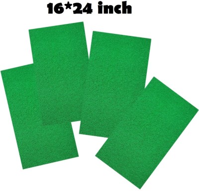 Viihaa PVC (Polyvinyl Chloride) Door Mat(Green, Small, Pack of 4)