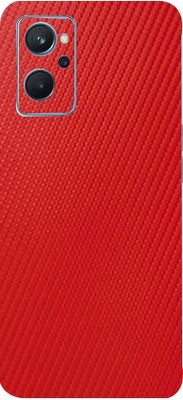 Mclaxa Red Carbon Fiber Mobile Back Skin, Red Carbon Fiber, REALME 9I Mobile Skin(Red Carbon Fiber Skin With Super Matte Finish)