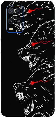 LAMHA Oppo A54 Mobile Skin(Ultra Super Angry Wolf Skin With High Matte Finish.)