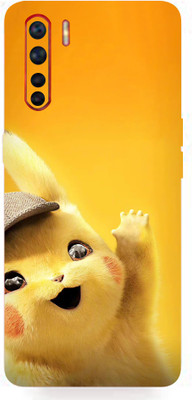 LAMHA Oppo A91 Mobile Skin(Ultra Super Baby Pikachu With High Matte Finish.)