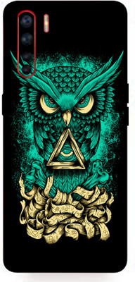 TJ CREATION OPPO A91, oppo a91, Oppo a91 Mobile Skin(Ultra Super Angry Owl Skin With High Matte Finish.)