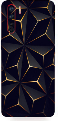 TJ CREATION OPPO A91, oppo a91, Oppo a91 Mobile Skin(Ultra Super Black abstract Shape Skin With High Matte Finish.)