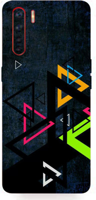BugguSkin Oppo A91, Oppo a91 Mobile Skin(Ultra Super Color Triangle Skin With High Mattte Finish.)