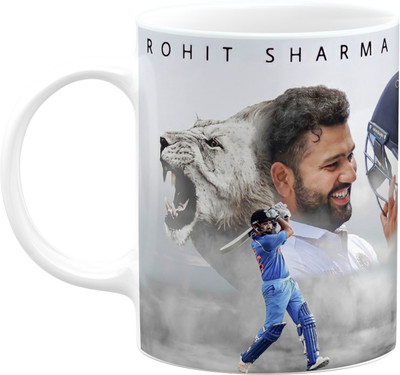 PrintingZone Rohit Sharma mug Mumbai India mug MI Rohit Cup (Q) Ceramic Coffee Mug(350 ml)