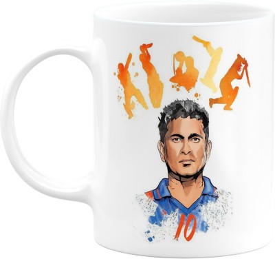 PrintingZone Sachin mug Sachin Tendulkar mug (V) Ceramic Coffee Mug(350 ml)