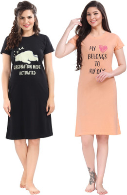 XOYA Women Nighty Set(Black)
