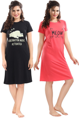 XOYA Women Nighty Set(Black)