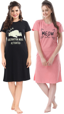 XOYA Women Nighty Set(Black)