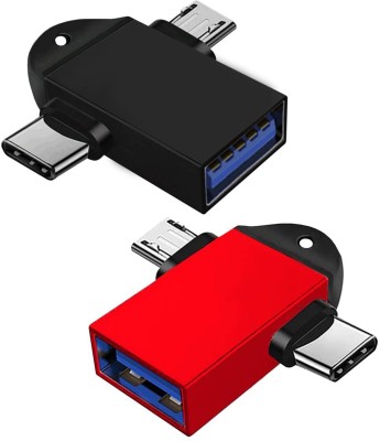 SANNO WORLD USB Type C, Micro USB OTG Adapter(Pack of 2)