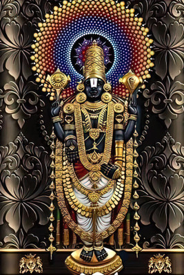 wallpics 60.96 cm God Tirupati Balaji hindu Religious Vinyl Sticker for home décor Self Adhesive Sticker(Pack of 1)