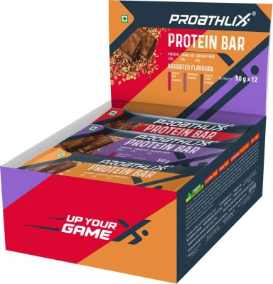 Proathlix Protein Bar 50G (Pack of 12, Mixed Flavour) Nutrition Bars(12 No, Mixed Flavour)