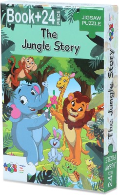 advit toys The Jungle Story - Jigsaw Puzzle (24 Piece + Fun Fact Book Inside)(24 Pieces)