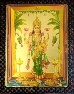 FRAMTASTIC Goddess Gruha Lakshmi gold Religious Frame