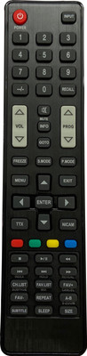 SHIELDGUARD Remote Control No. 321, Compatible for LED TV Videocon Remote Controller(Black)