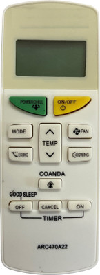 SHIELDGUARD Remote Control ARC470A22 Compatible for Air Conditioner Daikin Remote Controller(White)