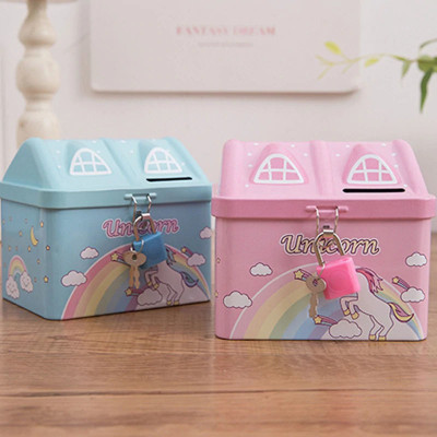 MSN children lover top coin bank combo hut shape Coin Bank(Multicolor)