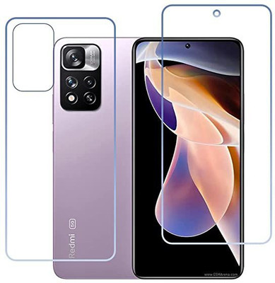 RUNEECH Front and Back Screen Guard for MI NOTE 11, REDMI NOTE 11(Pack of 2)