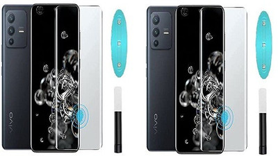 NIMMIKA ENTERPRISES Nano Glass for Vivo V23 Pro 5G(Complete coverage | High-quality material | Ultra-thin design | UV-curing process | Superior clarity and brightness | Enhanced touch sensitivity)(Pack of 2)