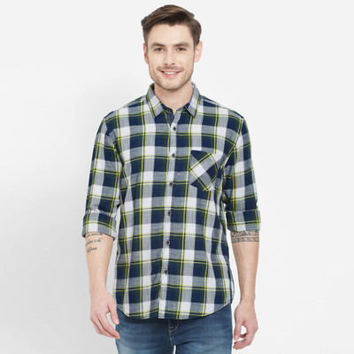 Pepe Jeans Men Checkered Casual Blue Shirt