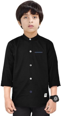 MADE IN THE SHADE Boys Solid Casual Black Shirt