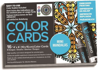 Chameleon Coloring Cards Mini Mandalas - Relaxing Coloring Therapy Sketch Pad(16 Sheets)