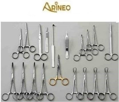 ARINEO SURGICAL INSTRUMENT SET OF 20 PCS. (PREMIUM QUALITY) Strong Cut Scissors Utility Forceps