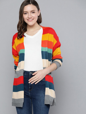 Mast & Harbour Colorblock Casual Women Red Sweater
