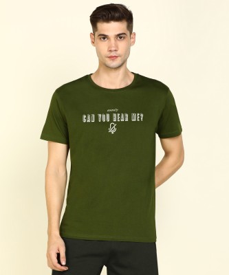 Young trendz Graphic Print Men Round Neck Dark Green T-Shirt