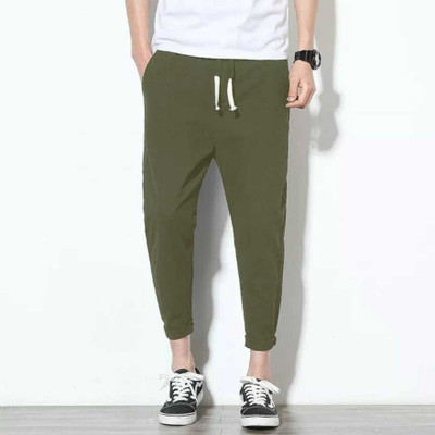 SARK PRODUCTION Solid Men Olive Track Pants