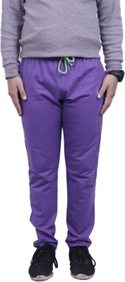 HT Solid Men Purple Track Pants