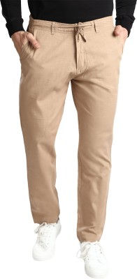 DREAM OF GLORY INC. Regular Fit Men Beige Trousers