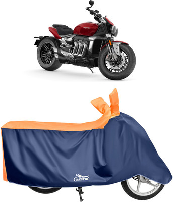 DROHAR Waterproof Two Wheeler Cover for Triumph(Rocket III, Orange)