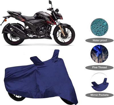 KEDIT Two Wheeler Cover for TVS(Apache RTR 200 4V, Blue)