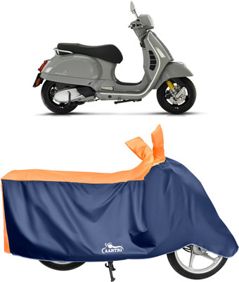 XAFO Waterproof Two Wheeler Cover for Vespa(GTS Super 125 BS6, Orange)