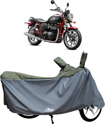 DROHAR Waterproof Two Wheeler Cover for Triumph(Bonneville T120 Black BS6, Green)