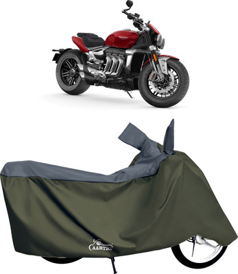 DROHAR Waterproof Two Wheeler Cover for Triumph(Rocket III, Grey)