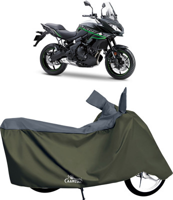 DROHAR Waterproof Two Wheeler Cover for Kawasaki(Versys 650, Grey)