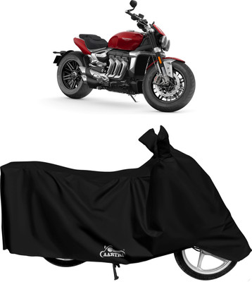 DROHAR Waterproof Two Wheeler Cover for Triumph(Rocket III, Black)