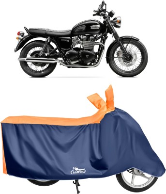 DROHAR Waterproof Two Wheeler Cover for Triumph(Bonneville T120 Black BS6, Orange)