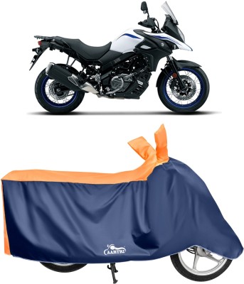 VITSOA Waterproof Two Wheeler Cover for Suzuki(V Strom 650, Orange)