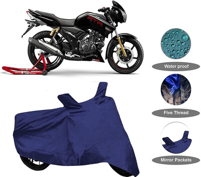 KEDIT Two Wheeler Cover for TVS(Apache RTR 160 4V, Black)