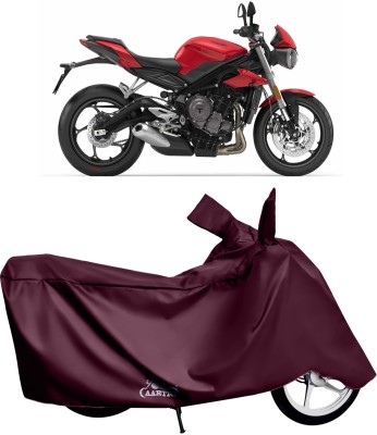 VITSOA Waterproof Two Wheeler Cover for Triumph(Street Triple RS, Red)