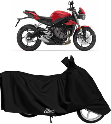 DROHAR Waterproof Two Wheeler Cover for Triumph(Street Triple RS, Black)